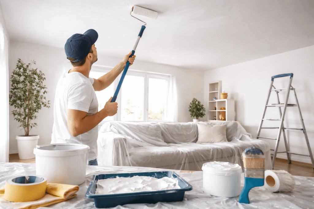 peindre plafond guide tuto calcule de peinture